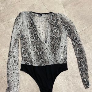 Mesh Snake skin bodysuit